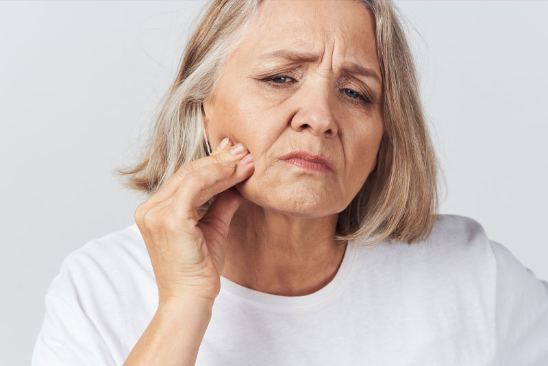 dental patient with missing tooth