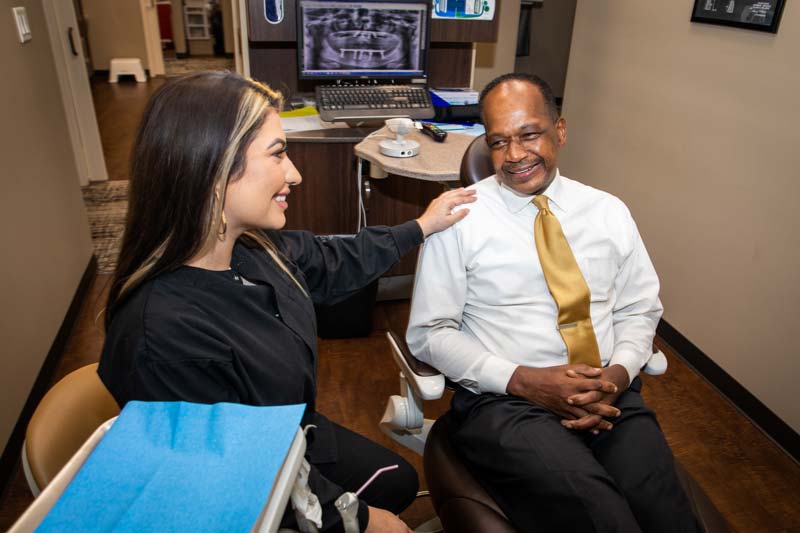 Dentures patient Eric getting his consultation